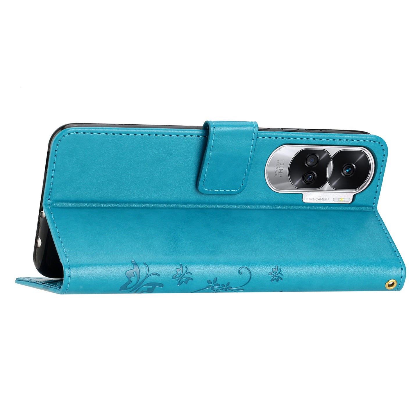 For Honor 90 Lite 5G / X50i 5G PU Leather Wallet Cover Butterfly Imprinted Stand Phone Case