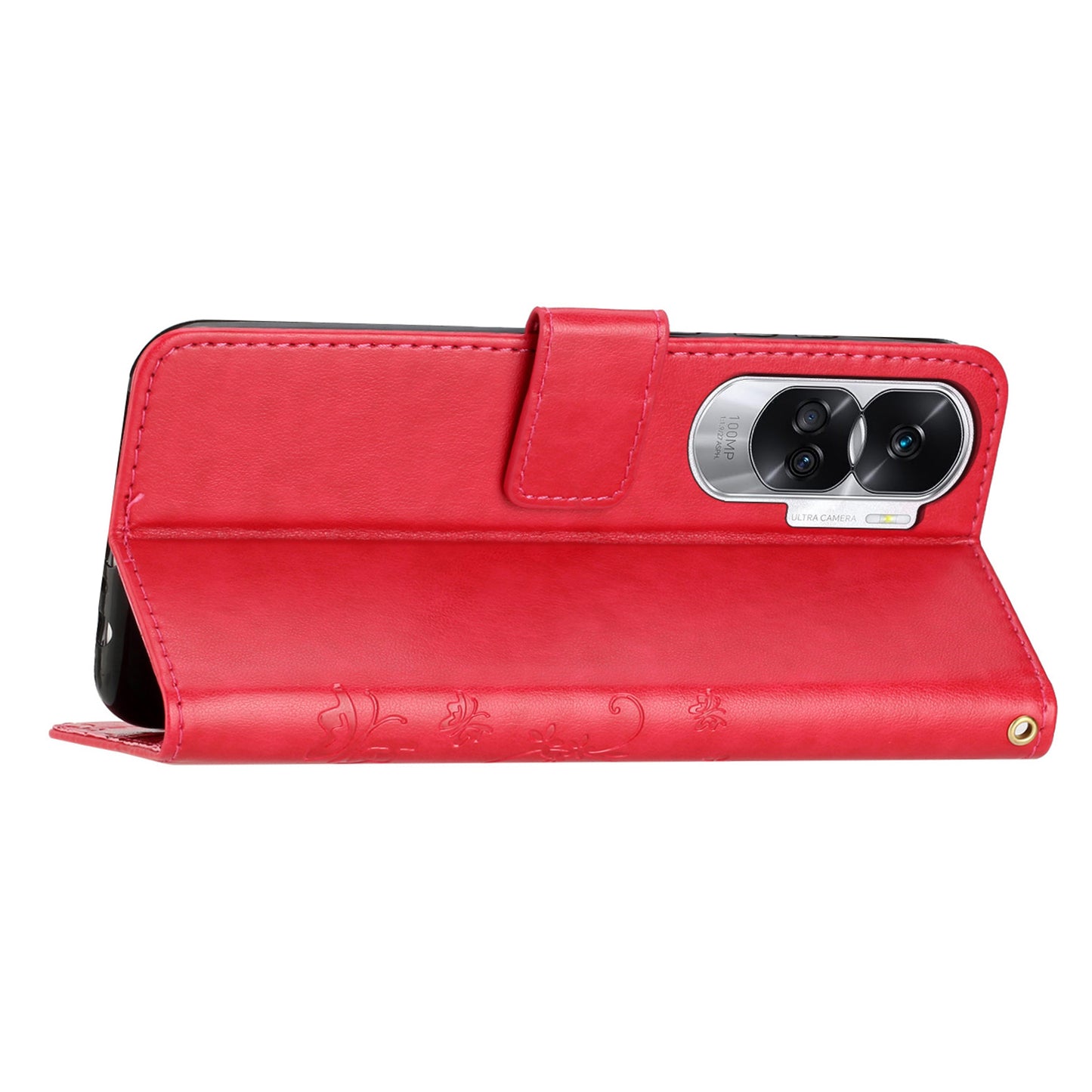 For Honor 90 Lite 5G / X50i 5G PU Leather Wallet Cover Butterfly Imprinted Stand Phone Case