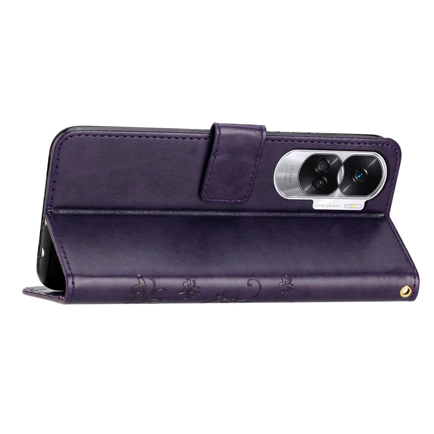 For Honor 90 Lite 5G / X50i 5G PU Leather Wallet Cover Butterfly Imprinted Stand Phone Case