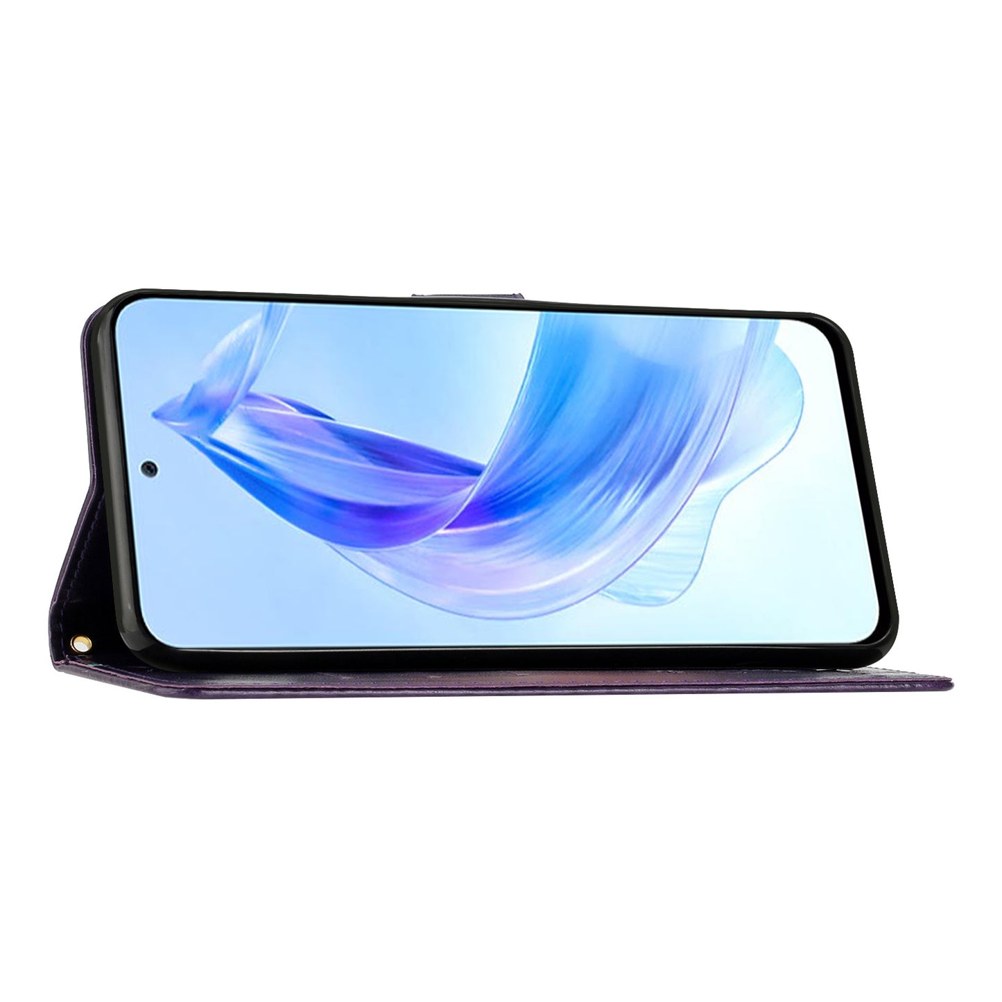 For Honor 90 Lite 5G / X50i 5G PU Leather Wallet Cover Butterfly Imprinted Stand Phone Case