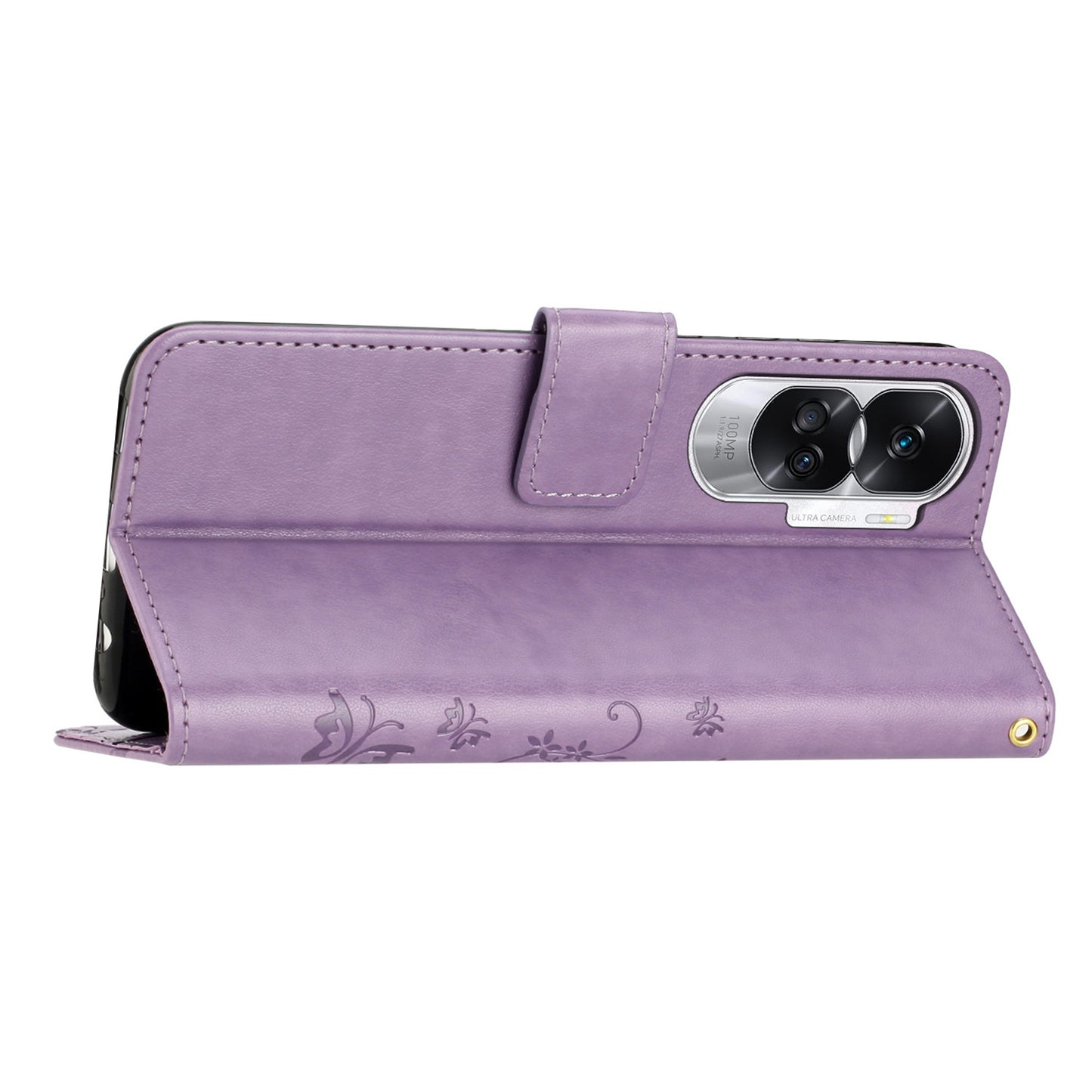 For Honor 90 Lite 5G / X50i 5G PU Leather Wallet Cover Butterfly Imprinted Stand Phone Case