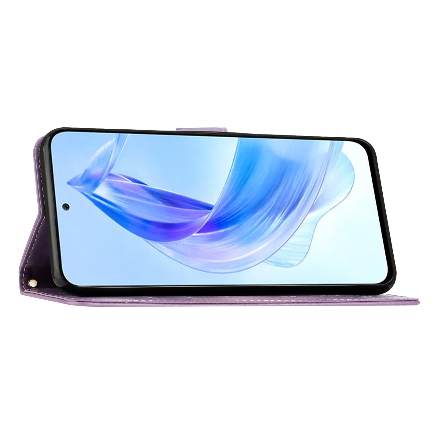 For Honor 90 Lite 5G / X50i 5G PU Leather Wallet Cover Butterfly Imprinted Stand Phone Case
