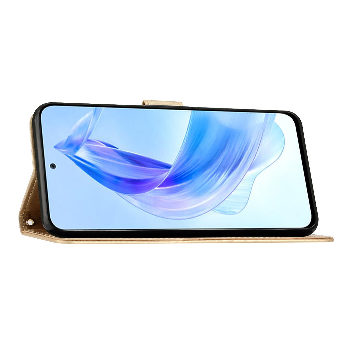 For Honor 90 Lite 5G / X50i 5G PU Leather Wallet Cover Butterfly Imprinted Stand Phone Case