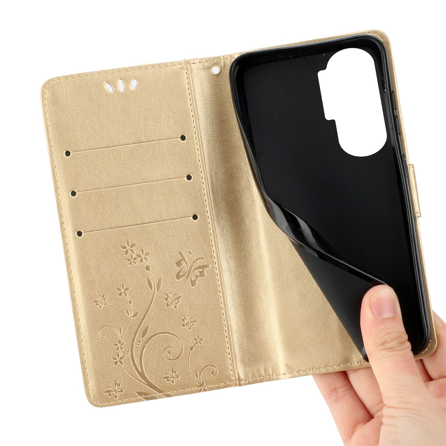 For Honor 90 Lite 5G / X50i 5G PU Leather Wallet Cover Butterfly Imprinted Stand Phone Case