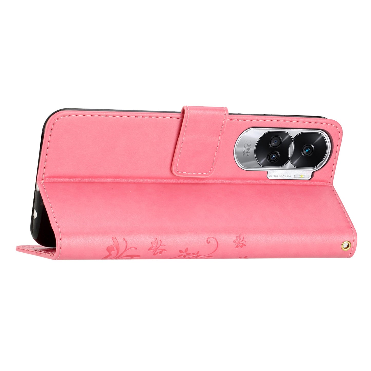 For Honor 90 Lite 5G / X50i 5G PU Leather Wallet Cover Butterfly Imprinted Stand Phone Case