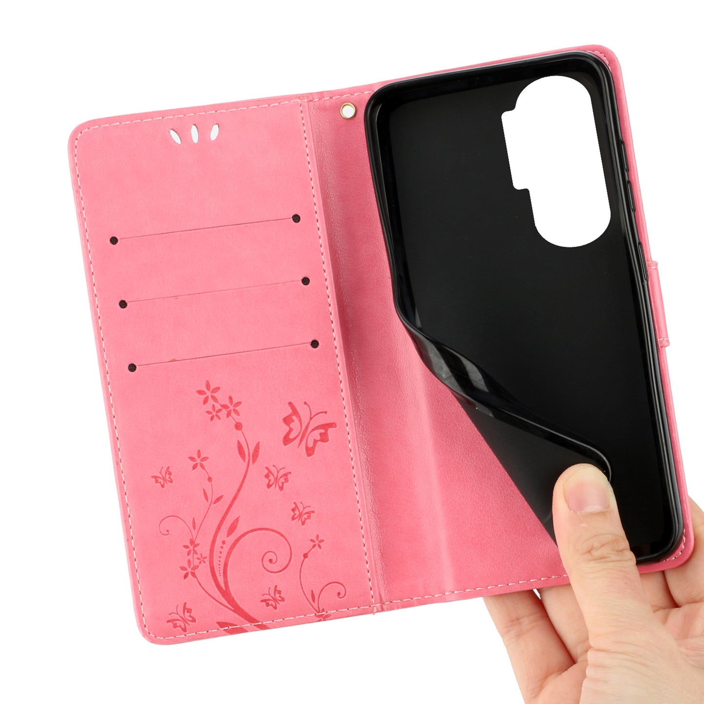 For Honor 90 Lite 5G / X50i 5G PU Leather Wallet Cover Butterfly Imprinted Stand Phone Case
