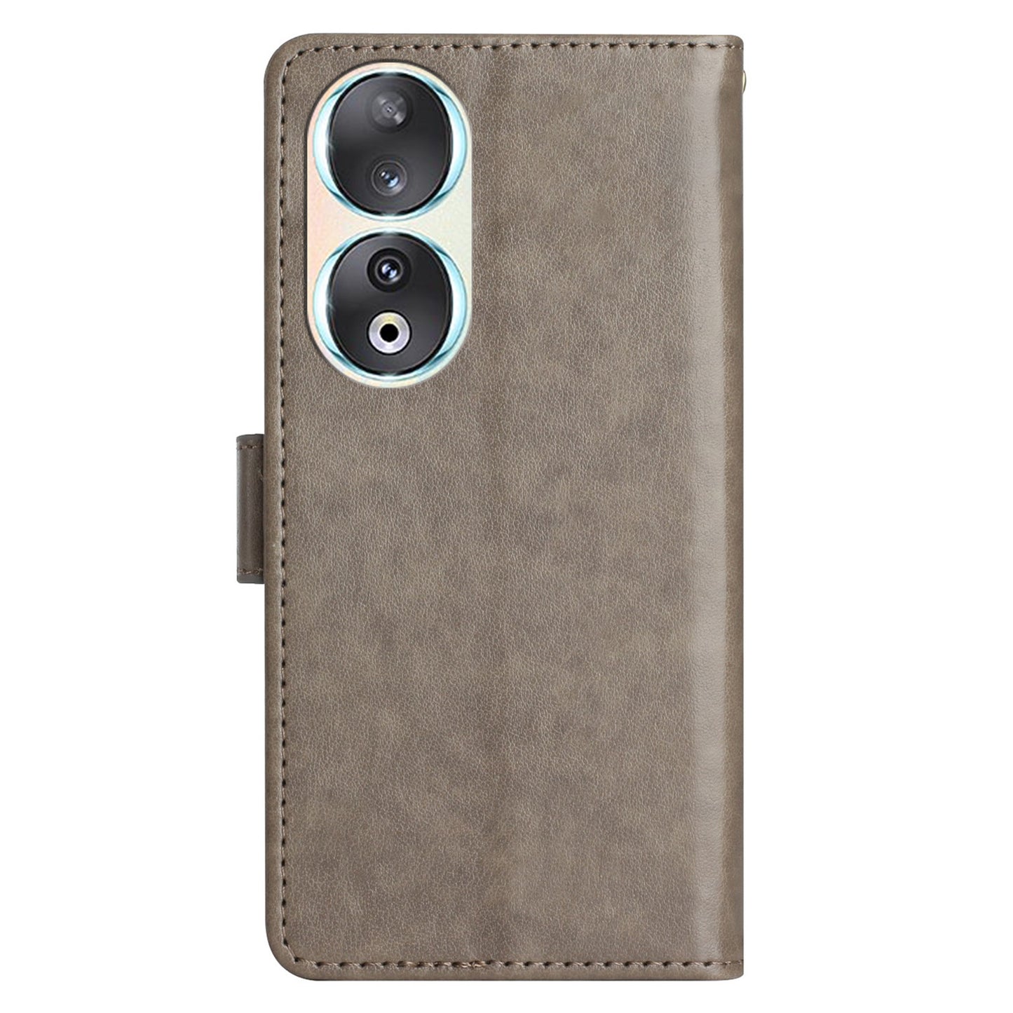 For Honor 90 PU Leather Wallet Cover Drop-proof Butterfly Imprinted Flip Stand Phone Case