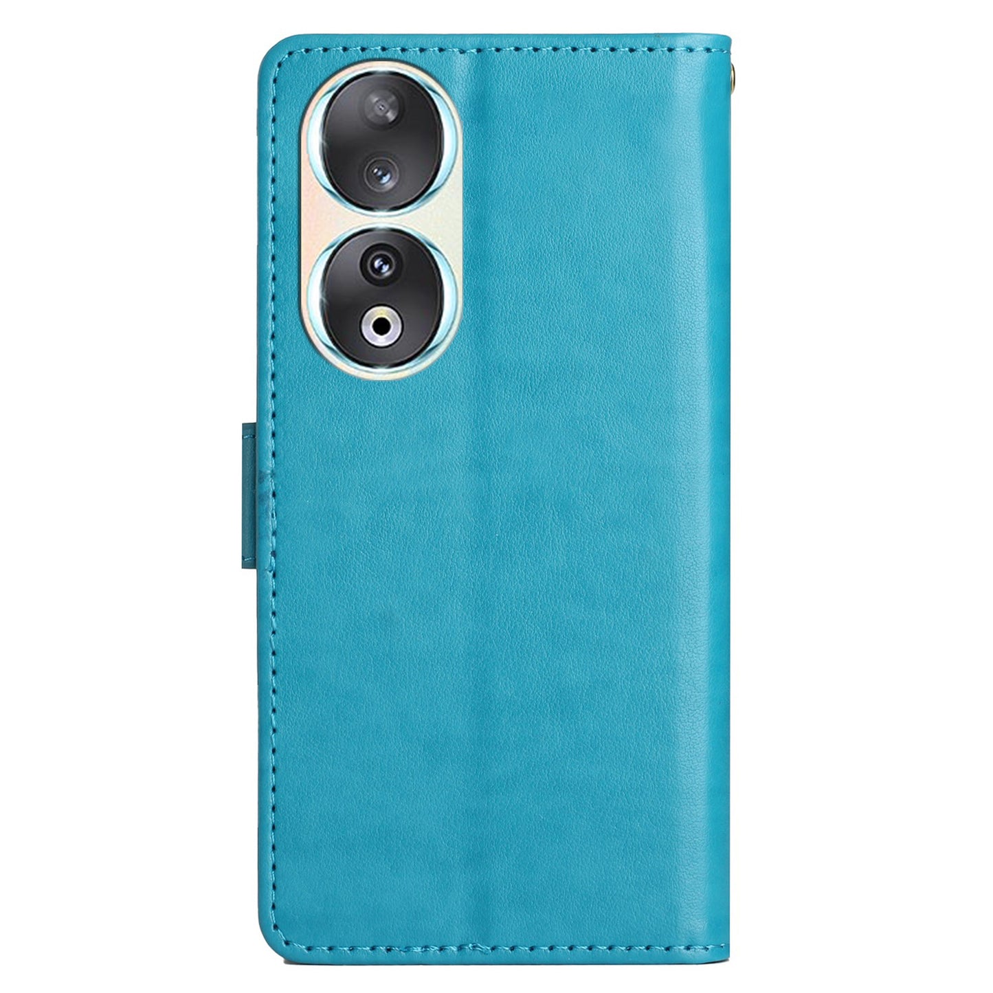 For Honor 90 PU Leather Wallet Cover Drop-proof Butterfly Imprinted Flip Stand Phone Case