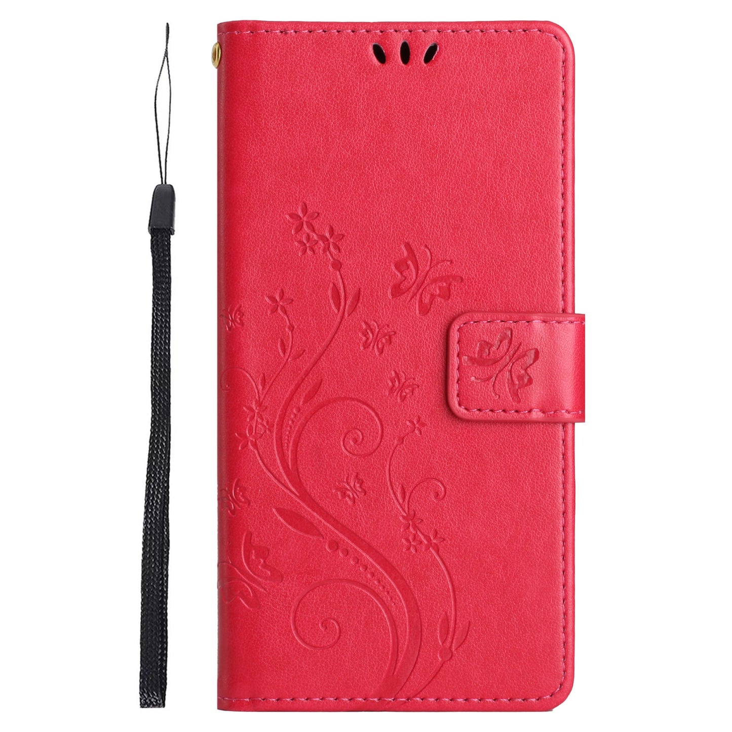 For Honor 90 PU Leather Wallet Cover Drop-proof Butterfly Imprinted Flip Stand Phone Case