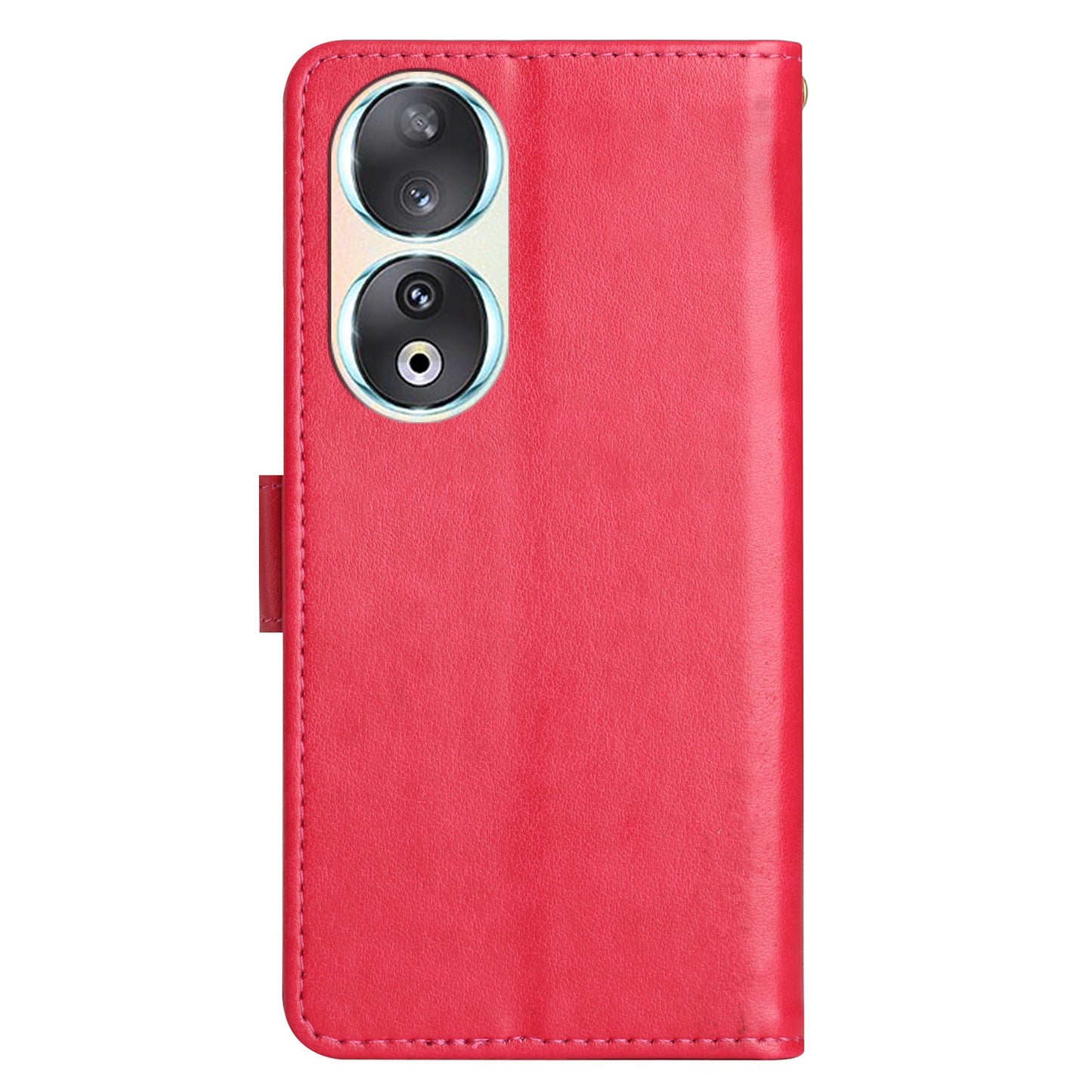 For Honor 90 PU Leather Wallet Cover Drop-proof Butterfly Imprinted Flip Stand Phone Case