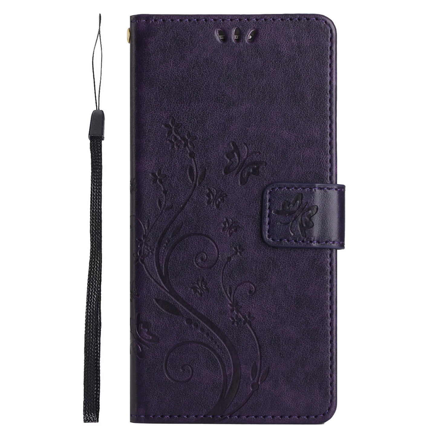 For Honor 90 PU Leather Wallet Cover Drop-proof Butterfly Imprinted Flip Stand Phone Case