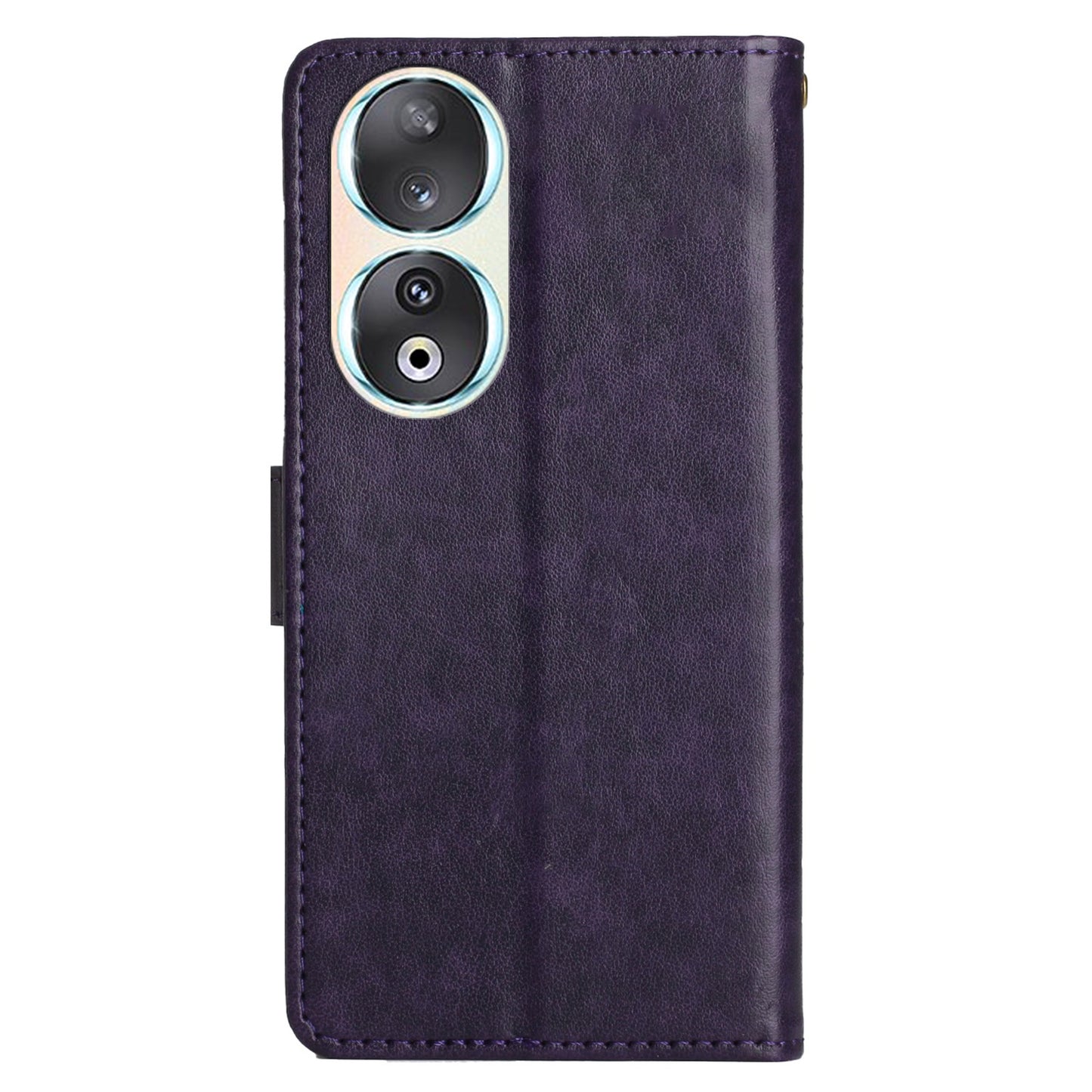 For Honor 90 PU Leather Wallet Cover Drop-proof Butterfly Imprinted Flip Stand Phone Case