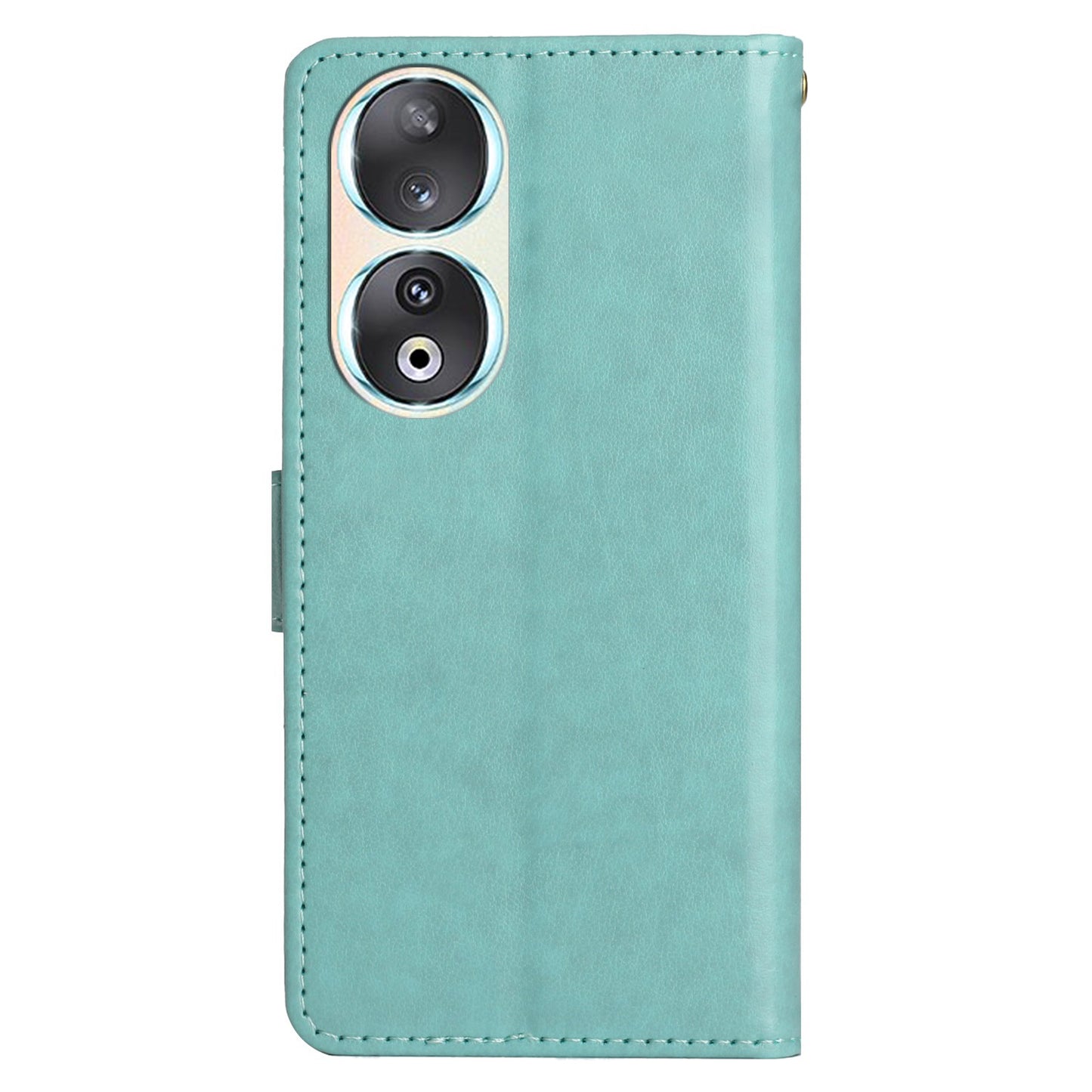 For Honor 90 PU Leather Wallet Cover Drop-proof Butterfly Imprinted Flip Stand Phone Case
