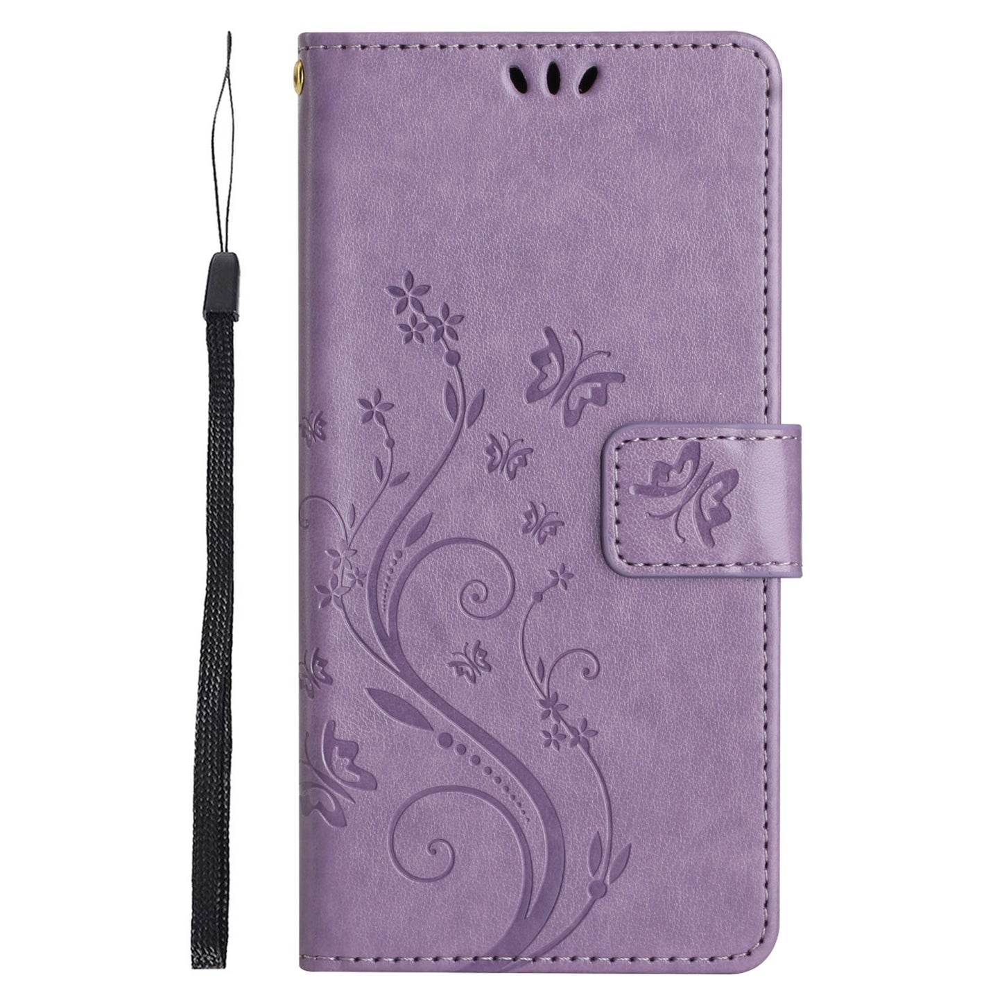 For Honor 90 PU Leather Wallet Cover Drop-proof Butterfly Imprinted Flip Stand Phone Case