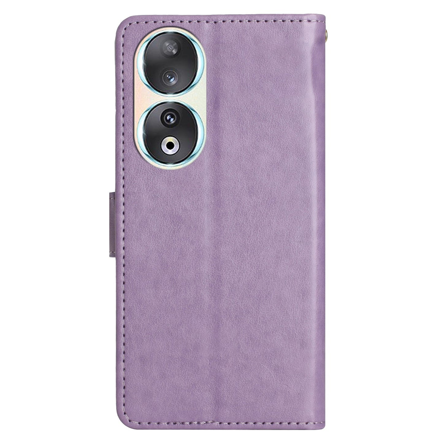 For Honor 90 PU Leather Wallet Cover Drop-proof Butterfly Imprinted Flip Stand Phone Case