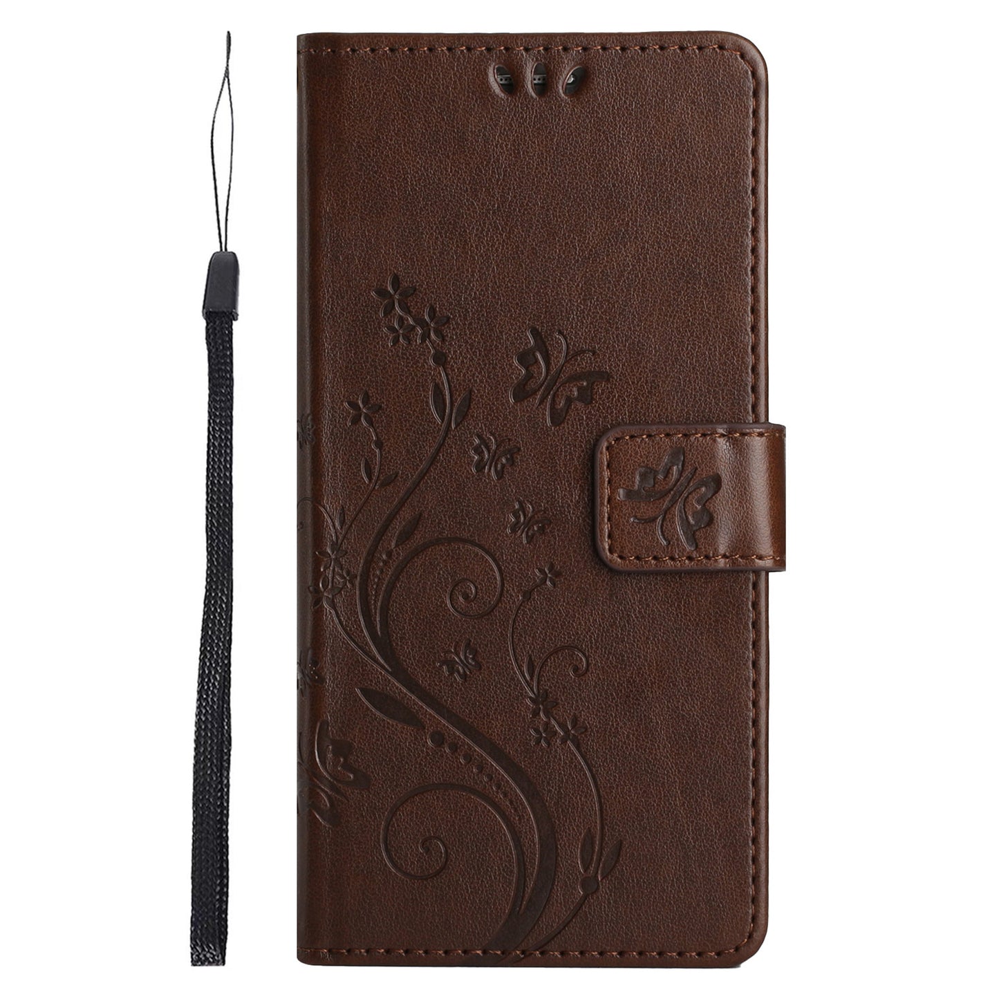 For Honor 90 PU Leather Wallet Cover Drop-proof Butterfly Imprinted Flip Stand Phone Case