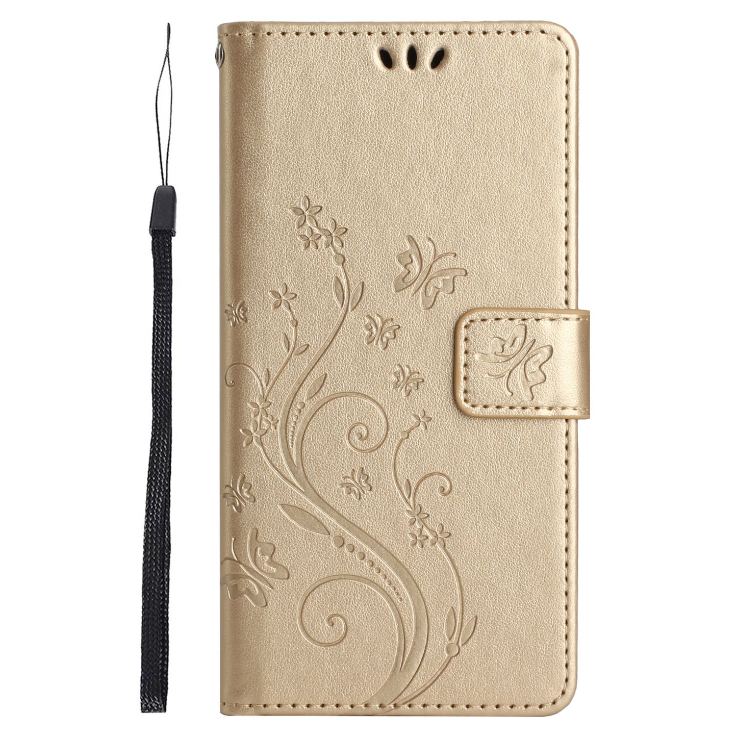 For Honor 90 PU Leather Wallet Cover Drop-proof Butterfly Imprinted Flip Stand Phone Case