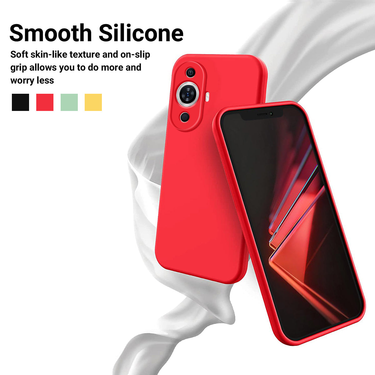 For Huawei nova 11 Pro / nova 11 Ultra Slim-fit Shell Liquid Silicone Phone Case Soft Lining Anti-scratch Phone Cover