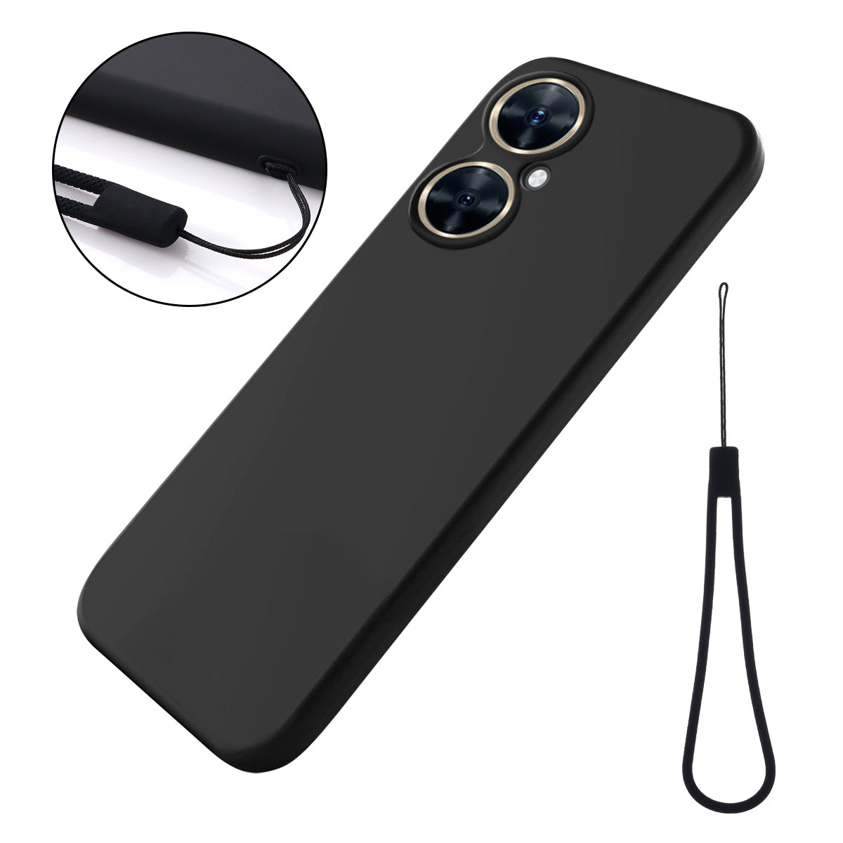 For Huawei Nova 11i Cell Phone Case Liquid Silicone+Soft Lining Anti-scratch Back Cover