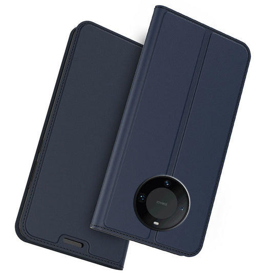 For Huawei Mate 60 Card Slot Phone Case Shockproof TPU+PU Leather Folio Flip Cover with Stand