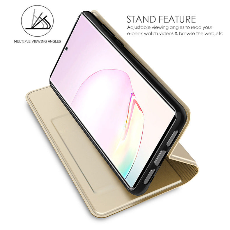 For Huawei Mate 60 Pro Protective Phone Case Card Slot TPU+PU Leather Folio Flip Cover with Stand