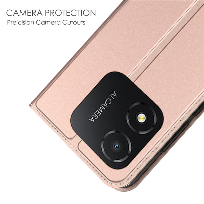 For Honor X5 4G Magnetic Shockproof Phone Cover Card Slot PU Leather Stand Cell Phone Case