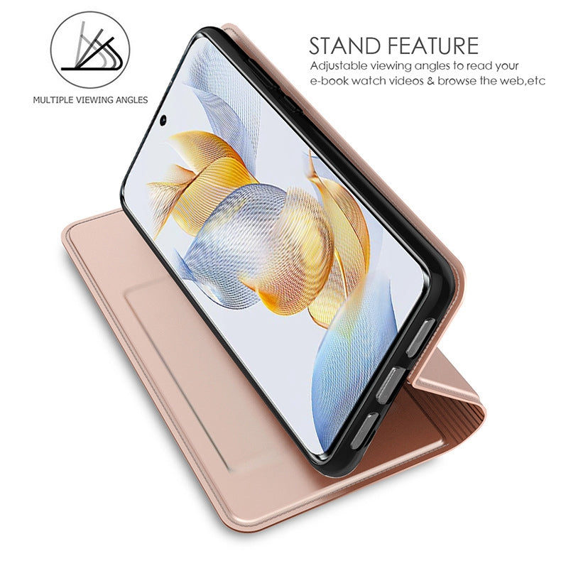For Honor X7a 4G Card Slot Phone Cover Book Style PU Leather Stand Phone Case
