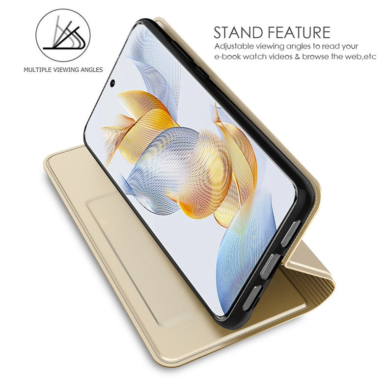 For Honor X7a 4G Card Slot Phone Cover Book Style PU Leather Stand Phone Case