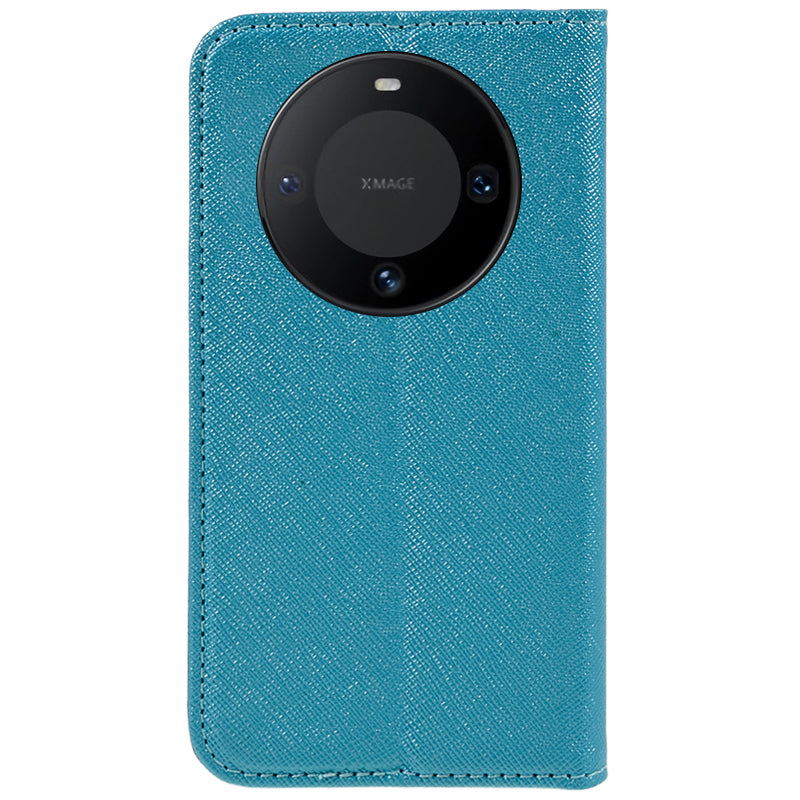For Huawei Mate 60 PU Leather Wallet Stand Case Shockproof Cross Texture Phone Cover