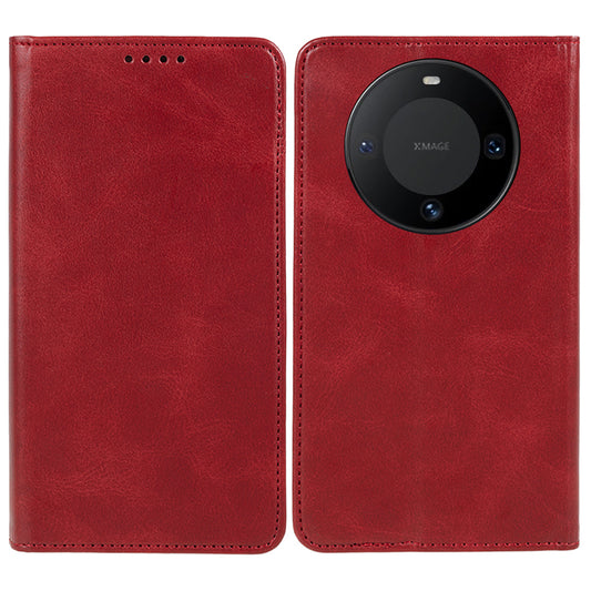 For Huawei Mate 60 PU Leather Calf Texture Stand Wallet Cover Business Style Phone Case