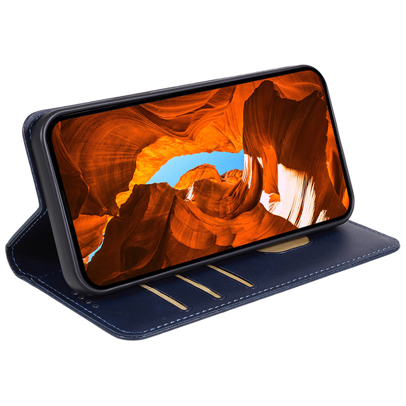 For Huawei Mate 60 PU Leather Calf Texture Stand Wallet Cover Business Style Phone Case
