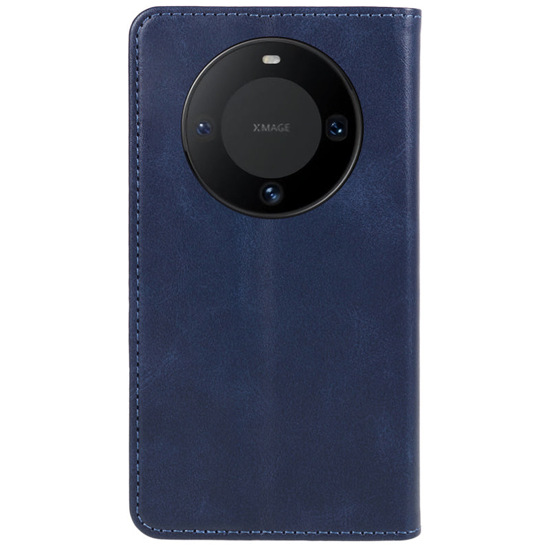 For Huawei Mate 60 PU Leather Calf Texture Stand Wallet Cover Business Style Phone Case