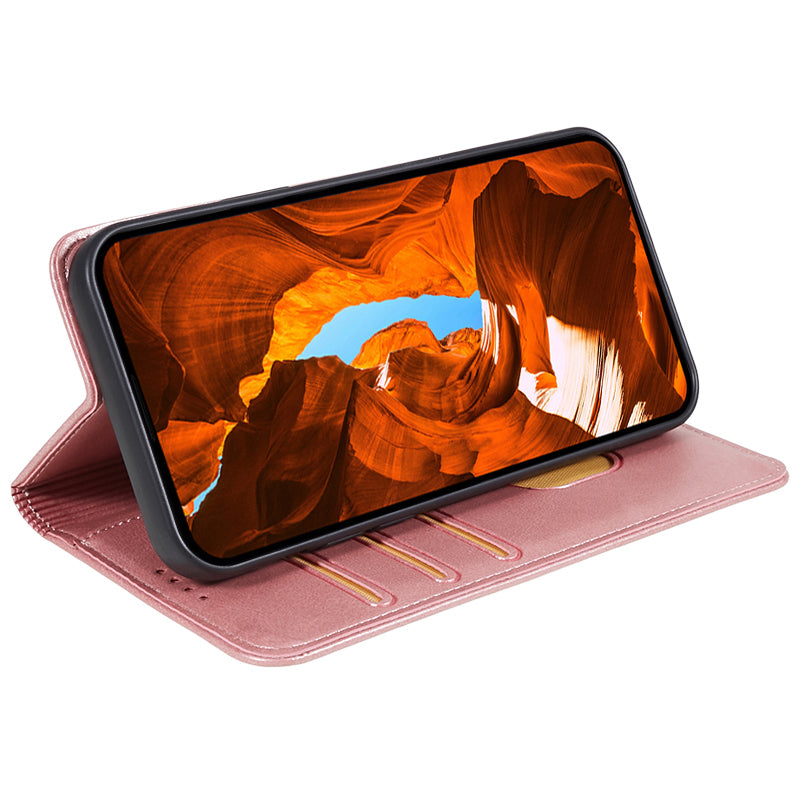 For Huawei Mate 60 PU Leather Calf Texture Stand Wallet Cover Business Style Phone Case