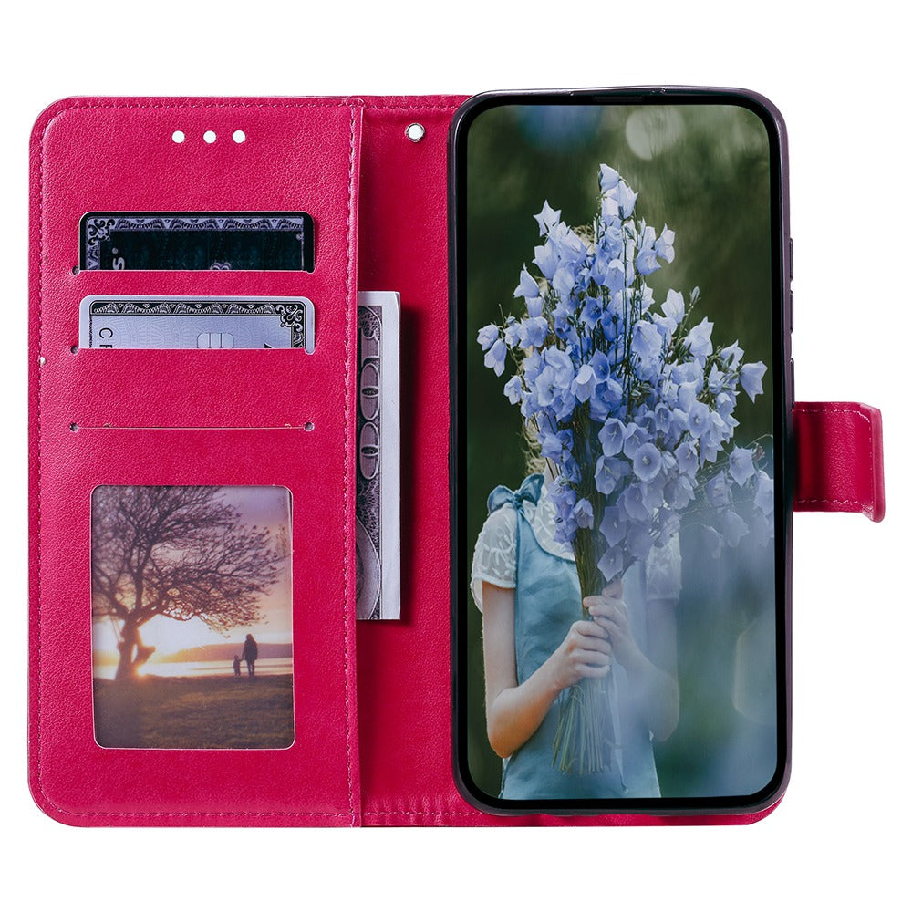For Huawei Mate 60 Wallet PU Leather Phone Case Mandala Flower Imprinted Stand Cover with Strap