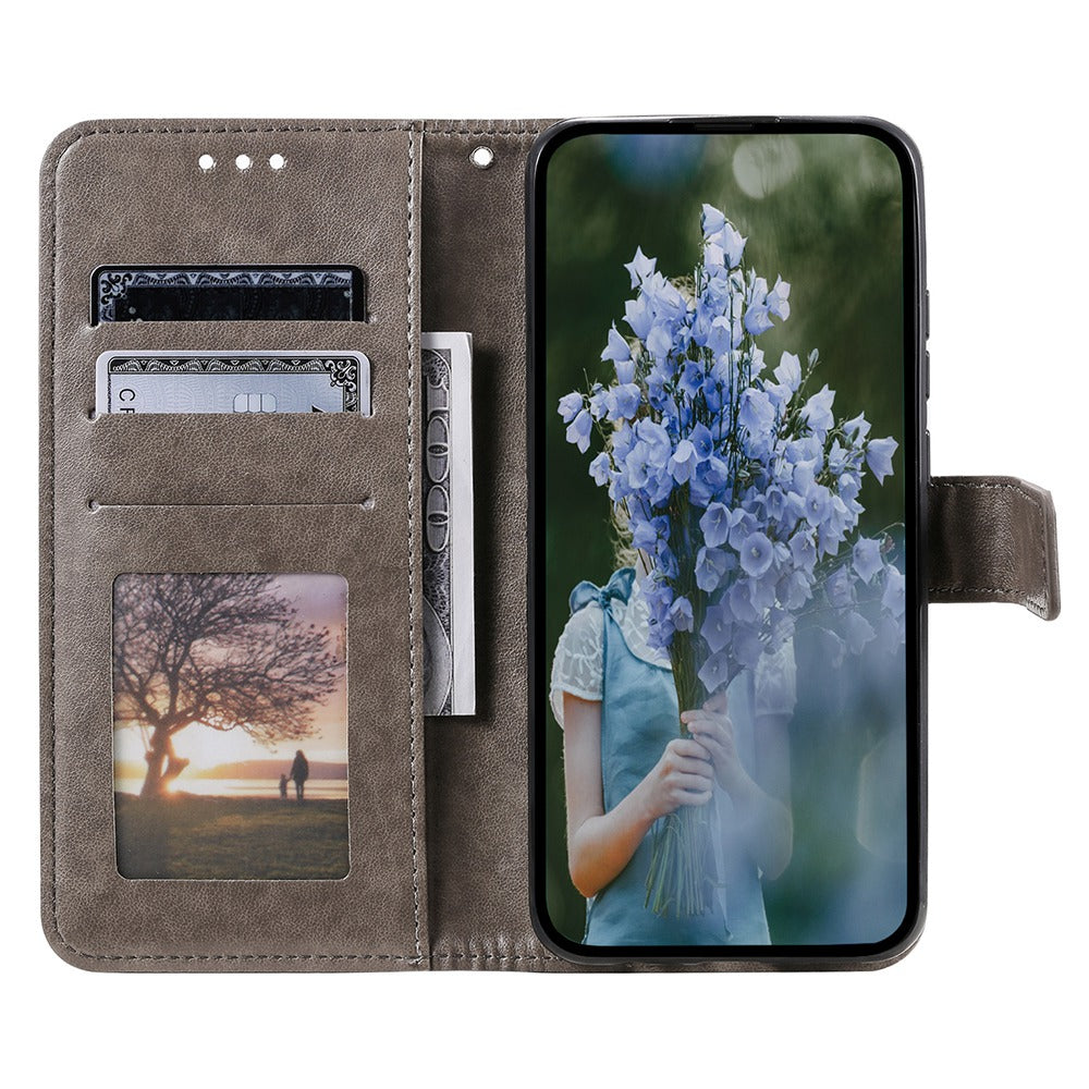 For Huawei Mate 60 Wallet PU Leather Phone Case Mandala Flower Imprinted Stand Cover with Strap
