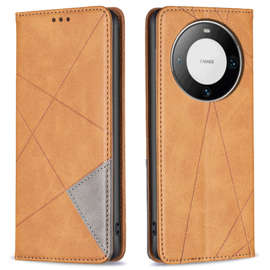 For Huawei Mate 60 Pro / Mate 60 Pro+ Card Holder Leather Case Imprinted Line Phone Stand Cover