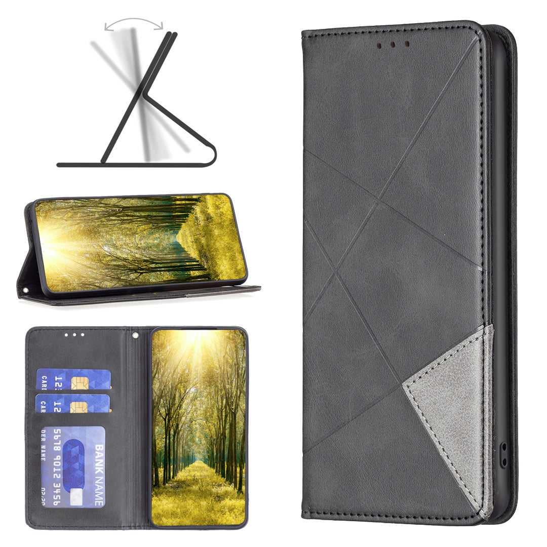 For Huawei Mate 60 Pro / Mate 60 Pro+ Card Holder Leather Case Imprinted Line Phone Stand Cover