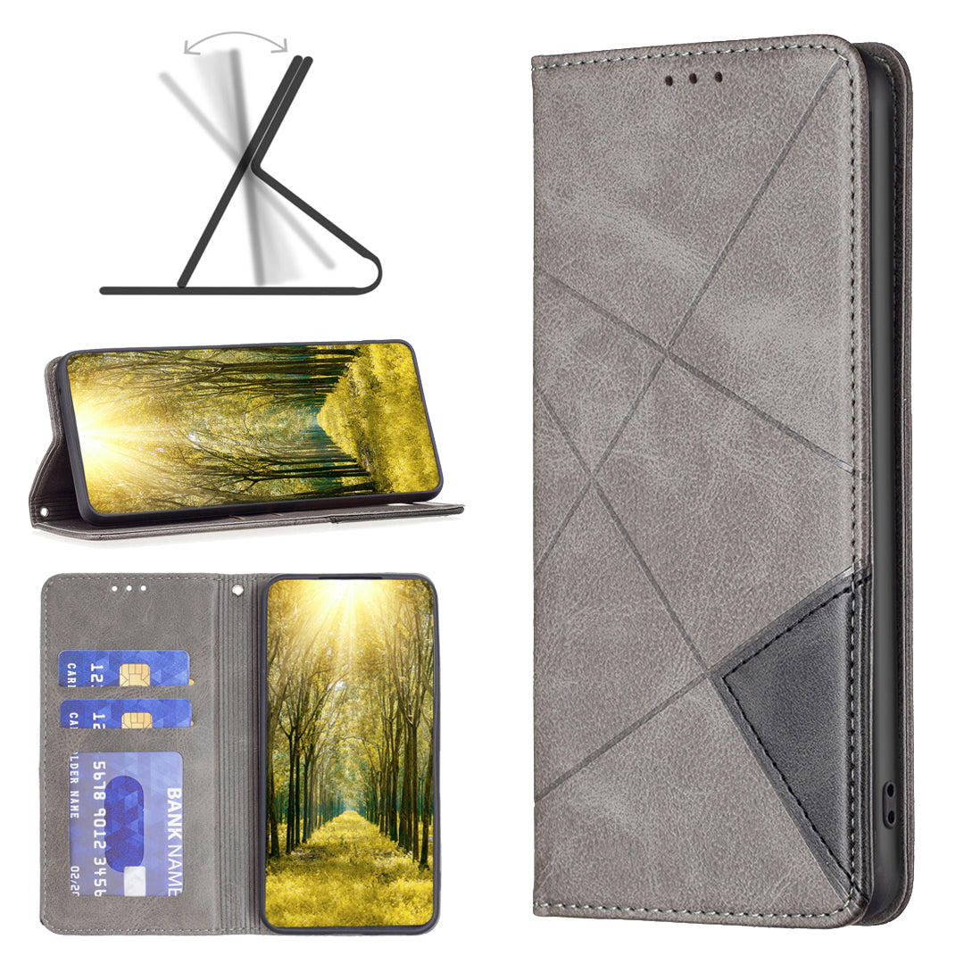 For Huawei Mate 60 Pro / Mate 60 Pro+ Card Holder Leather Case Imprinted Line Phone Stand Cover