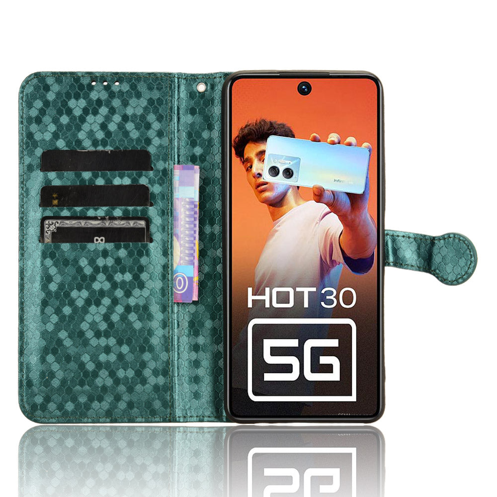 For Infinix Hot 30 5G PU Leather Stand Case Imprinted Wallet Shockproof Cell Phone Cover