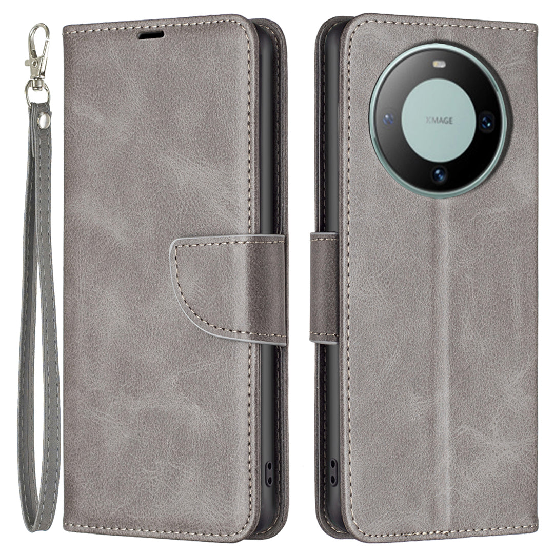 For Huawei Mate 60 Book Style Phone Wallet Case Textured PU Leather Stand Phone Cover