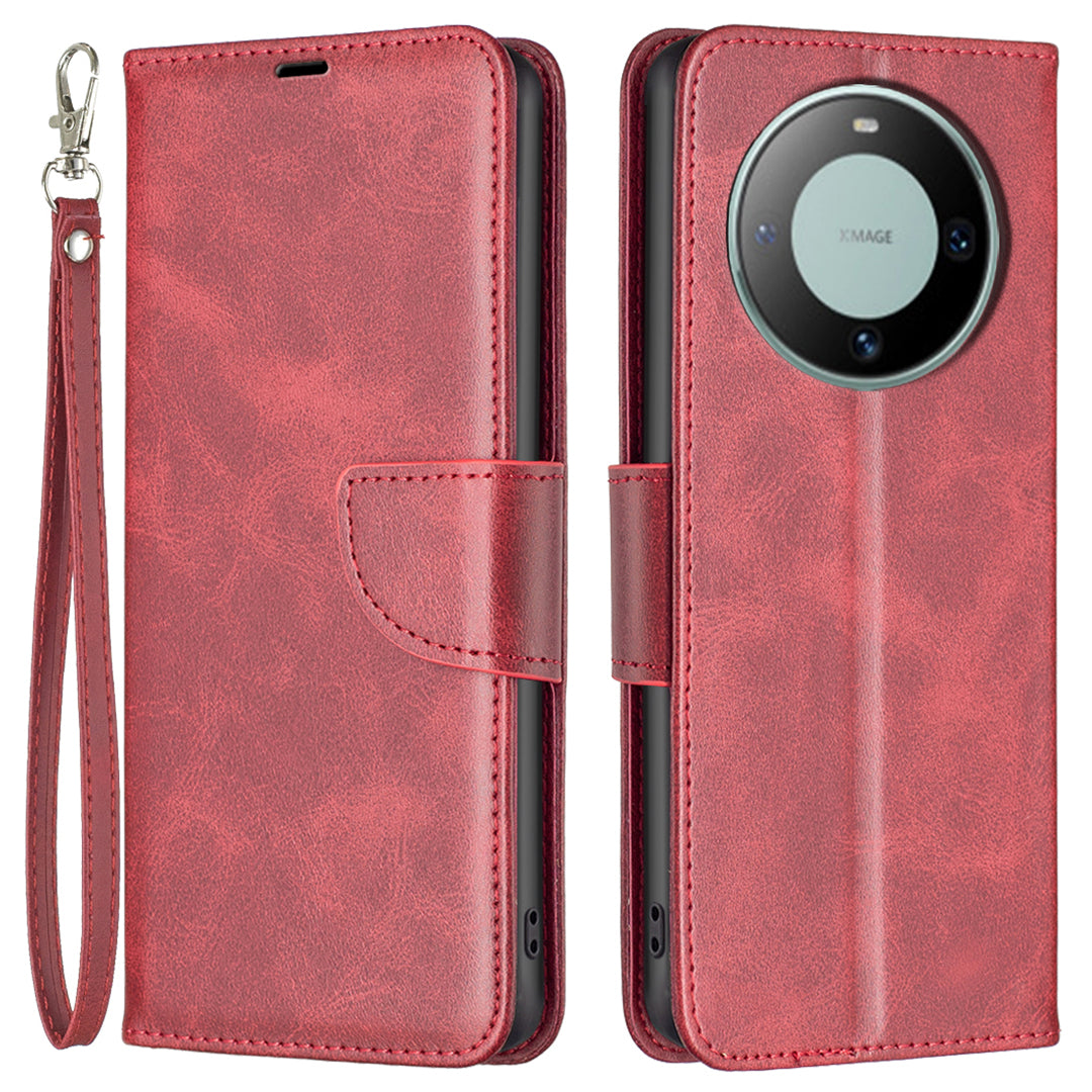 For Huawei Mate 60 Book Style Phone Wallet Case Textured PU Leather Stand Phone Cover