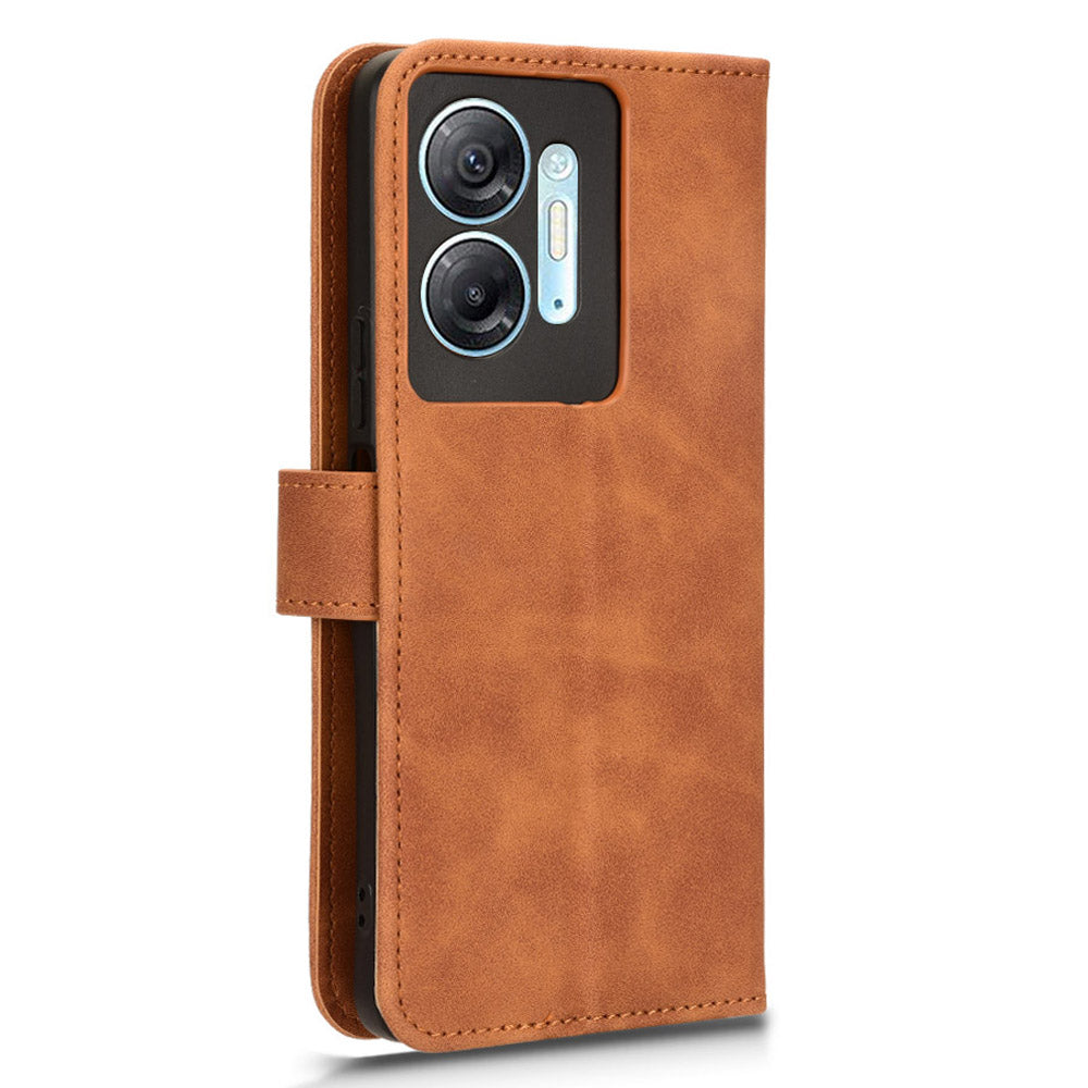 For Infinix Hot 30 5G Fall Protection PU Leather Wallet Stand Case Skin-touch Phone Cover