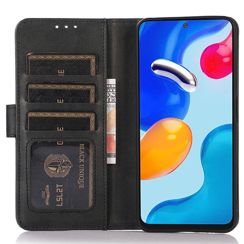 For Huawei Mate 60 Pro Cowhide Texture Cell Phone Case Leather Wallet Stand Anti-fall Cover
