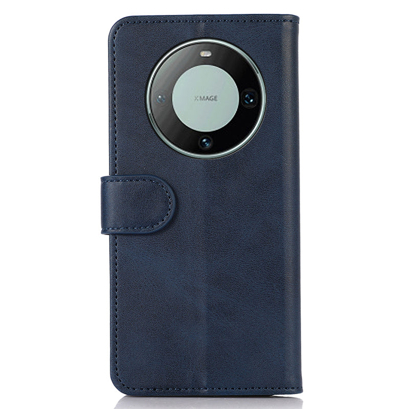 For Huawei Mate 60 Pro Cowhide Texture Cell Phone Case Leather Wallet Stand Anti-fall Cover