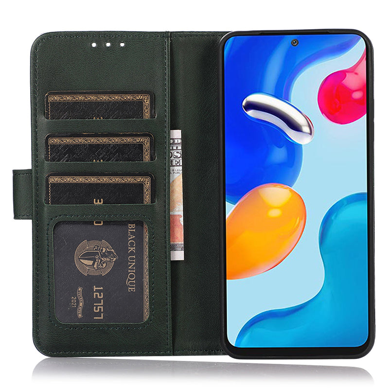 For Huawei Mate 60 Pro Cowhide Texture Cell Phone Case Leather Wallet Stand Anti-fall Cover