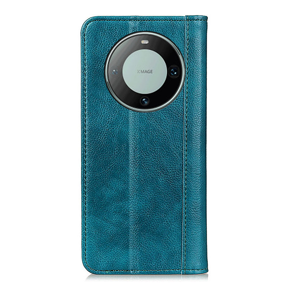 For Huawei Mate 60 Pro Anti-scratch Litchi Texture Phone Case Split Leather Wallet Stand Cover