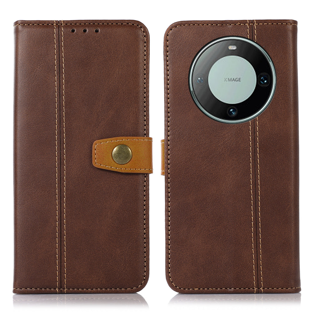 For Huawei Mate 60 Pro Calf Texture PU Leather Flip Cover Protective Wallet Phone Case