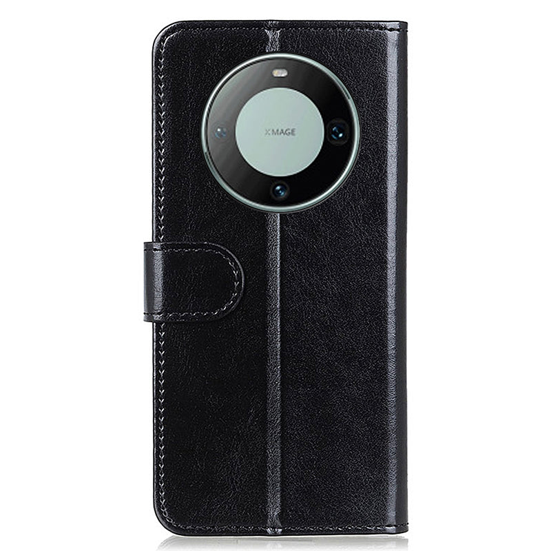 For Huawei Mate 60 Pro Anti-Scratch PU Leather Phone Case Crazy Horse Texture Wallet Stand Cover