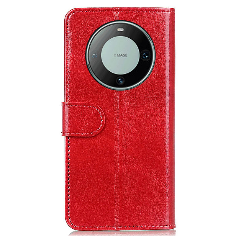 For Huawei Mate 60 Pro Anti-Scratch PU Leather Phone Case Crazy Horse Texture Wallet Stand Cover