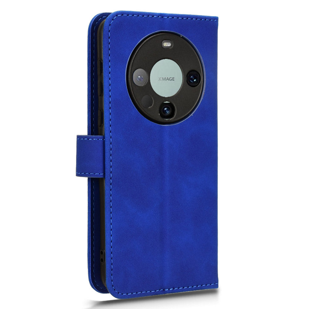 For Huawei Mate 60 Pro PU Leather Phone Cover Drop Protection Skin-Touch Wallet Stand Case